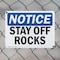 Signmission Stay Off Rocks, 18 in W x Rectangle, Plastic OS-2PACK-NS-P-1218-L-18437 - alternate 4